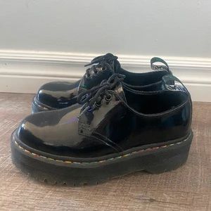 Dr. Martens 1461 Rainbow Patent Platform Shoes